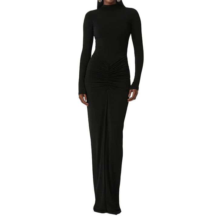Robe Maxi Élégante pour Femmes avec Coupe Ajustée et Décolleté Profond Chic & Stil