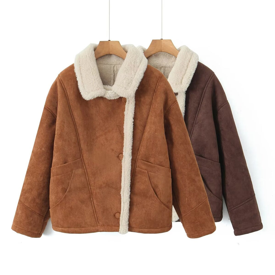 Women Oversized Faux Fur Jacket Lune London