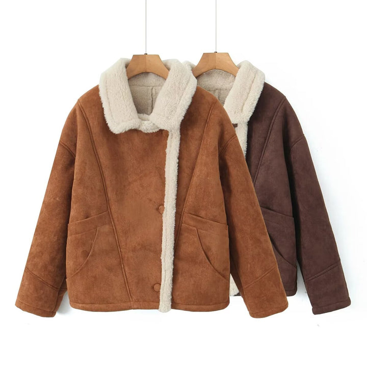 Women Oversized Faux Fur Jacket Lune London
