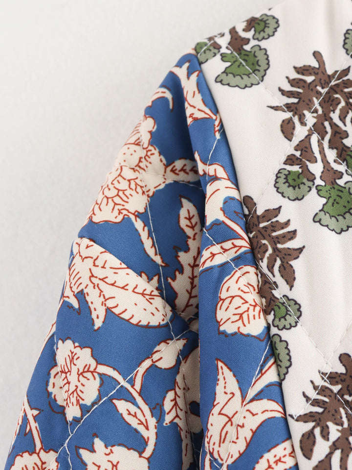 Ladies Patchwork jacket with floral patterns and a loose fit Lune London