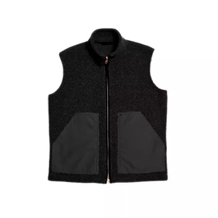 Fashionable men's fleece jacket with structured collar and practical pockets Lune London