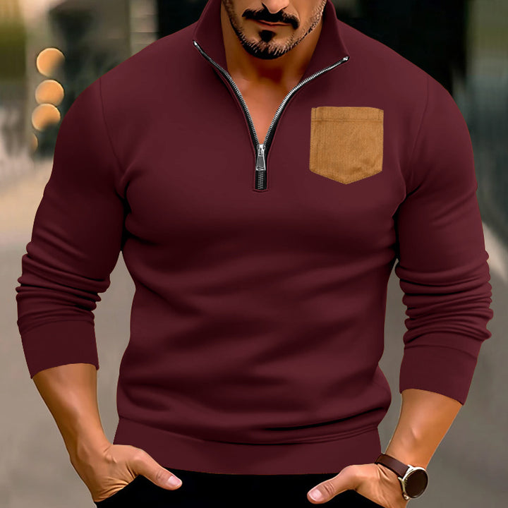 Sporty sweater for men with contrasting pockets Lune London
