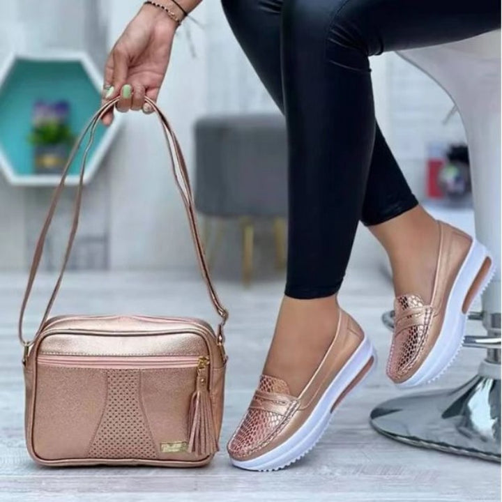Ladies Elegant Metallic Slippers Lune London