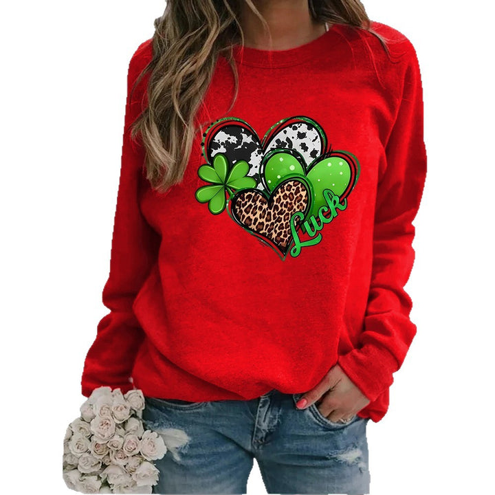 Sweat-shirt femme avec design de cœur créatif et motif accrocheur Chic & Stil