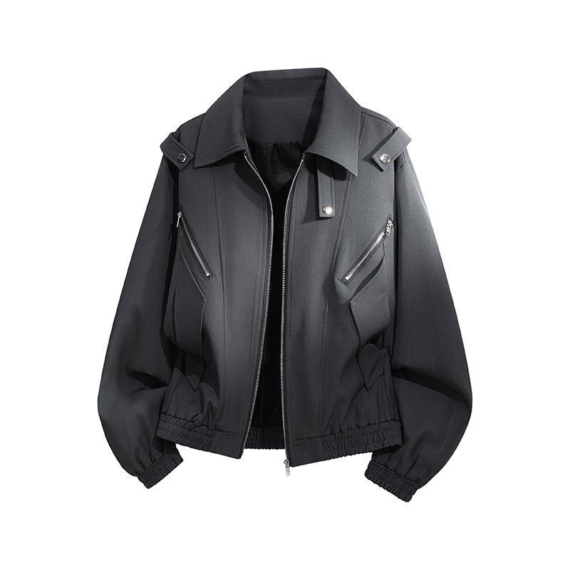 Ladies stylish windbreaker jacket with functional zip pockets and elastic cuffs Lune London