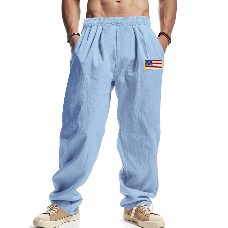 Men's casual leisure pants with elastic waistband and practical side pockets Lune London