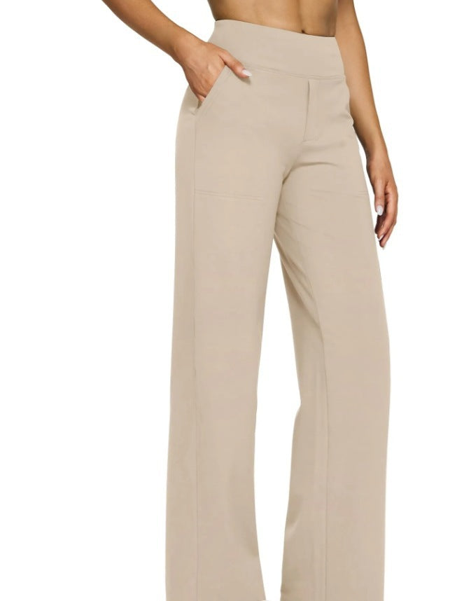 Women Wide-Leg Lounge Pants with Elastic Waist Lune London
