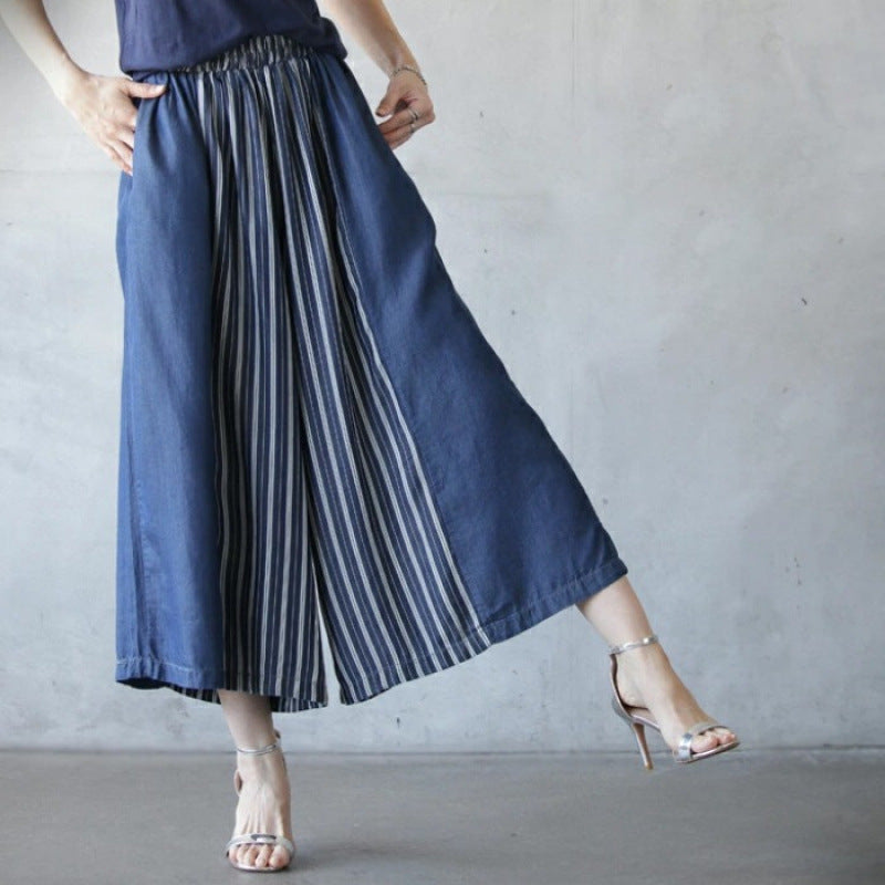 Lune London wide striped culottes for women