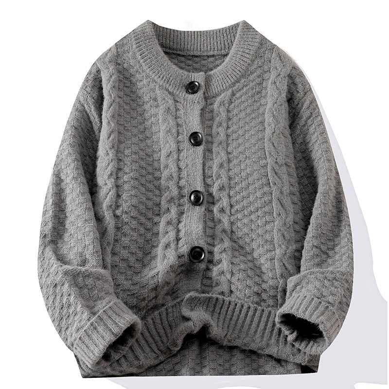 Lady cardigan with fixed edge and detailed raised pattern Lune London