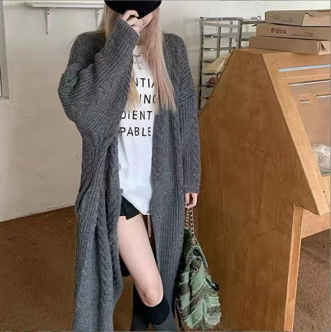 Manteau en tricot pour femmes avec motif en cable et coupe décontractée Chic & Stil