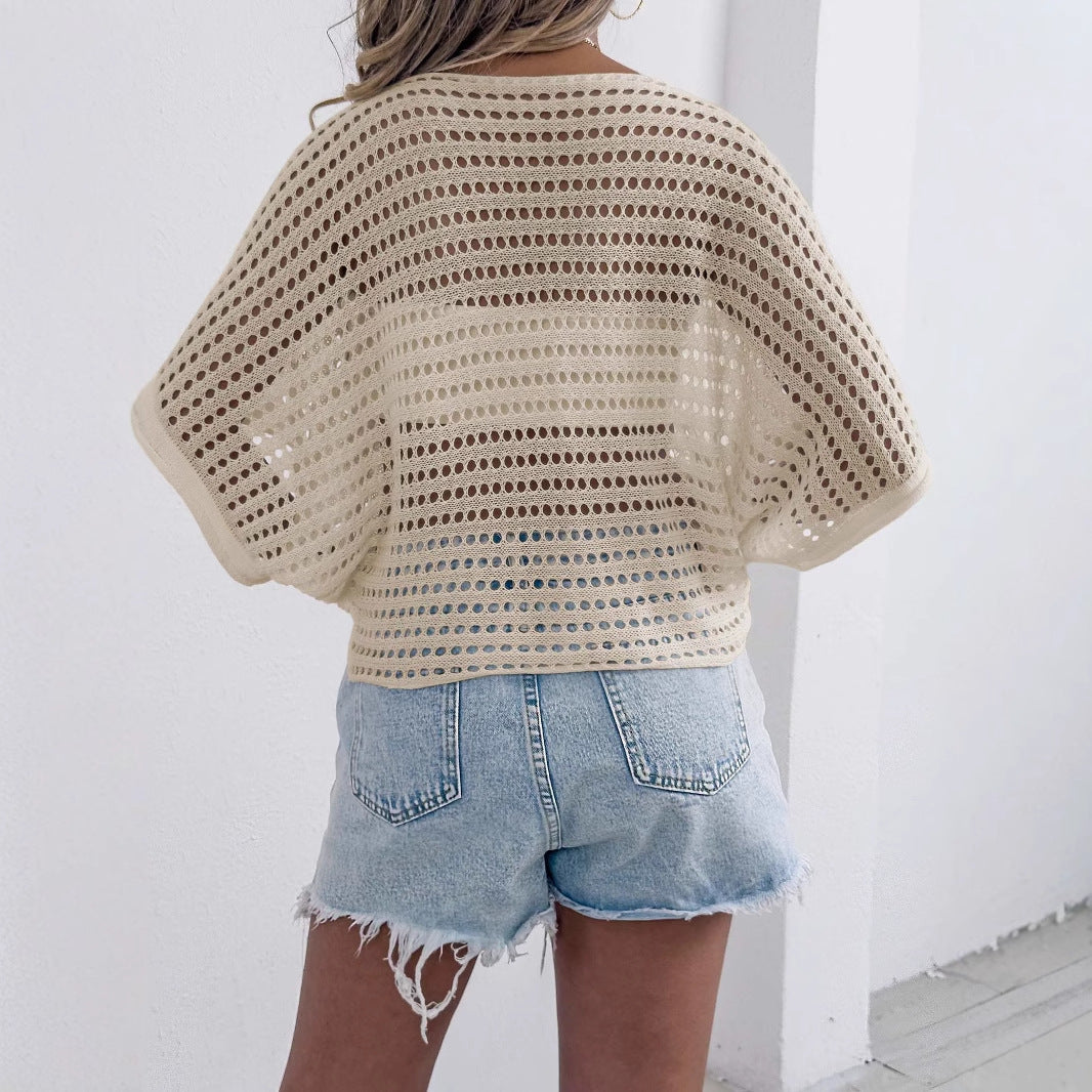 Ladies crochet knit beach shawl Lune London
