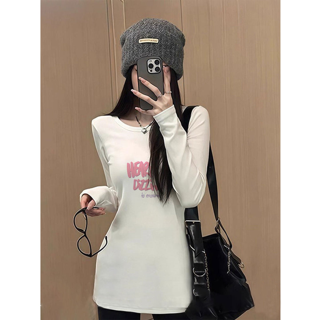 T-shirt pour femmes à manches longues avec col rond élégant Chic & Stil
