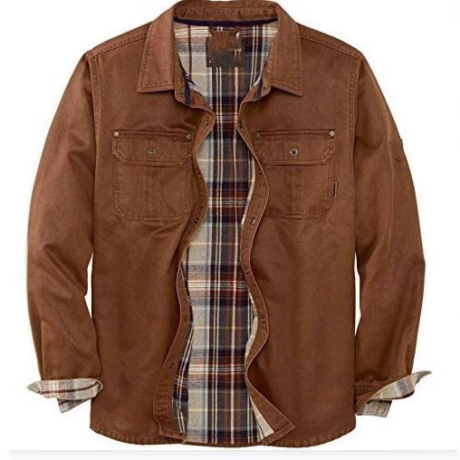 Casual shirts for men with a plaid design featuring practical pockets Lune London