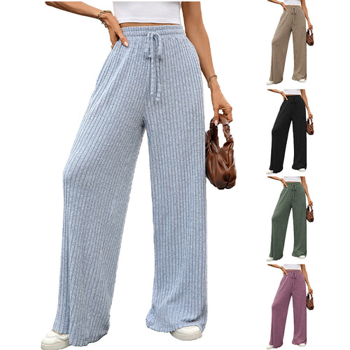 Wide ribbed pants for women Lune London