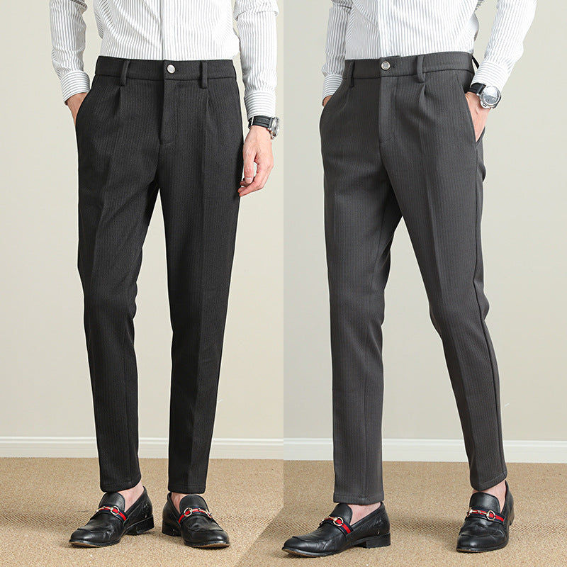 Modern business pants for men with an elegant striped pattern Lune London