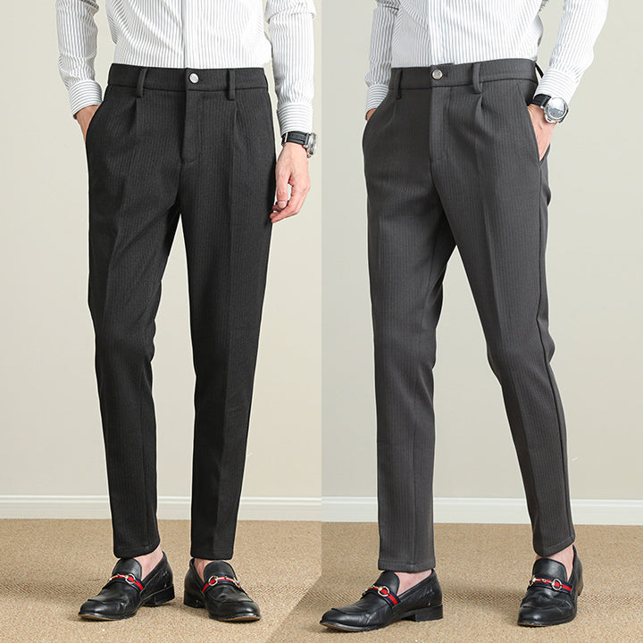 Modern business pants for men with an elegant striped pattern Lune London
