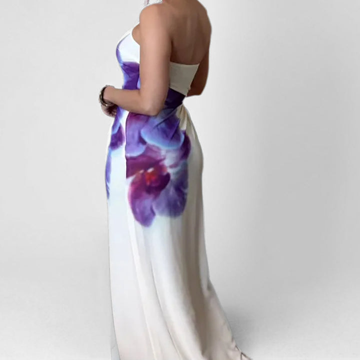 Robe à manches longues pour femmes avec un design floral raffiné Chic & Stil
