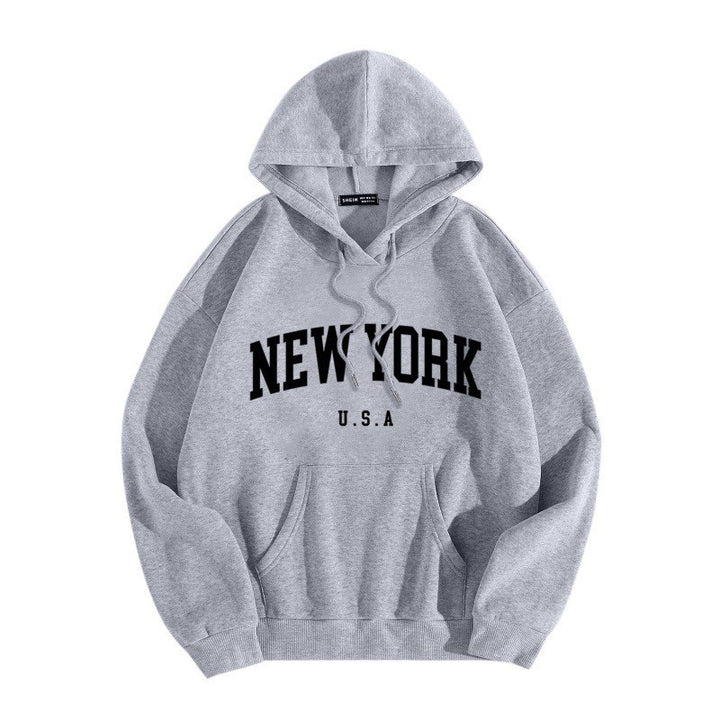 Women's hoodie with stylish New York print Chic & Stil