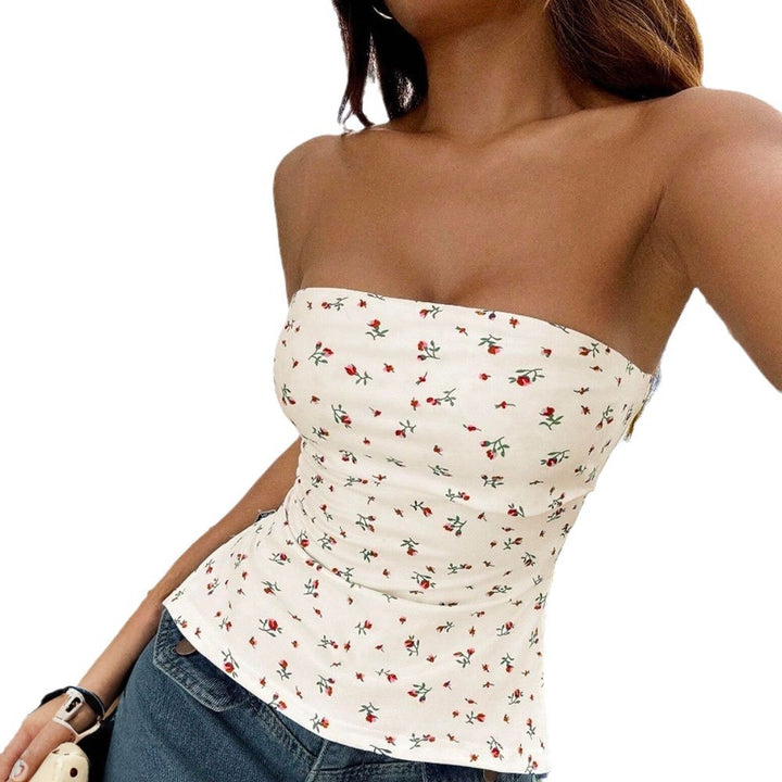 Buste durable pour femmes avec motif floral et ourlet élastique Chic & Stil