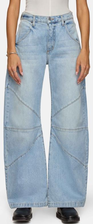 Women's wide jeans with unique seam design in trendy style Lune London