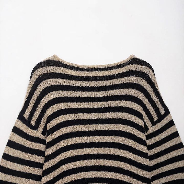Knit sweater for women with a stylish striped pattern and a soft material Lune London