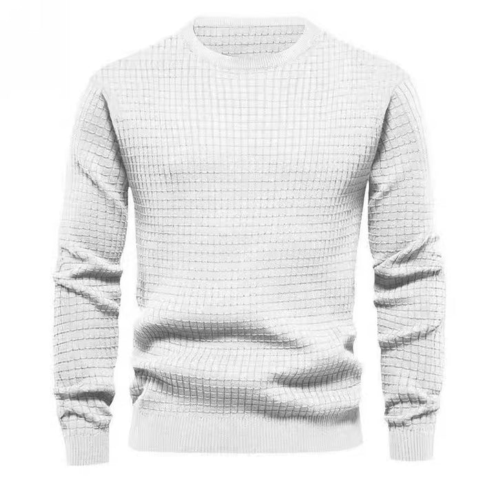 Stylish structured sweater for men with round neck and long sleeves Chic and Style