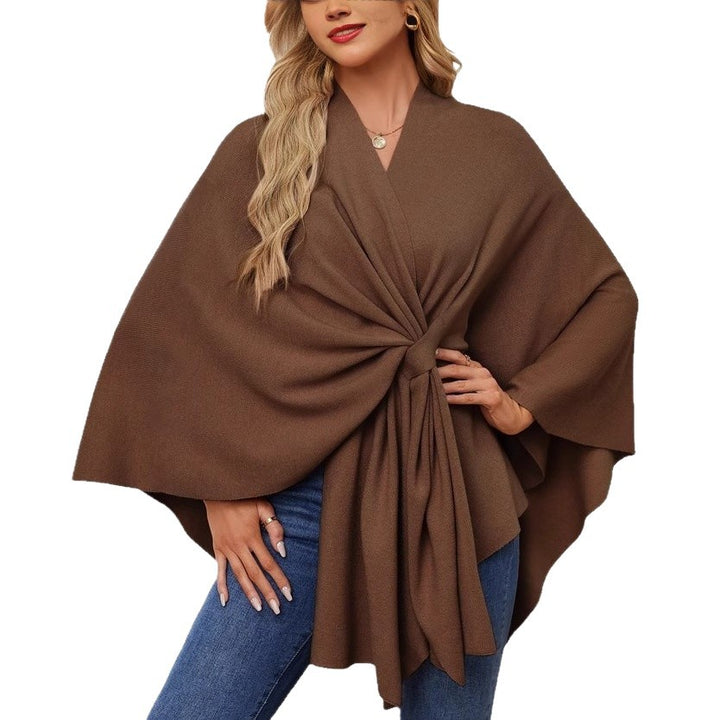 Ladies Elegant Wrapped Sweater with Asymmetrical Cut Lune London