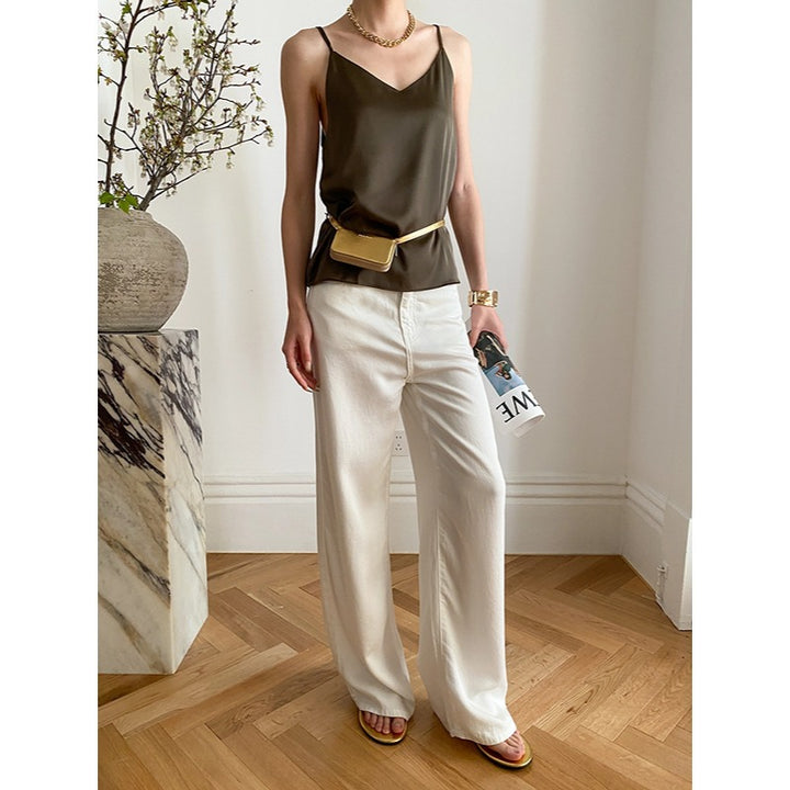 Women Fashion Wide Cut Jeans Trousers Chic & Stil
