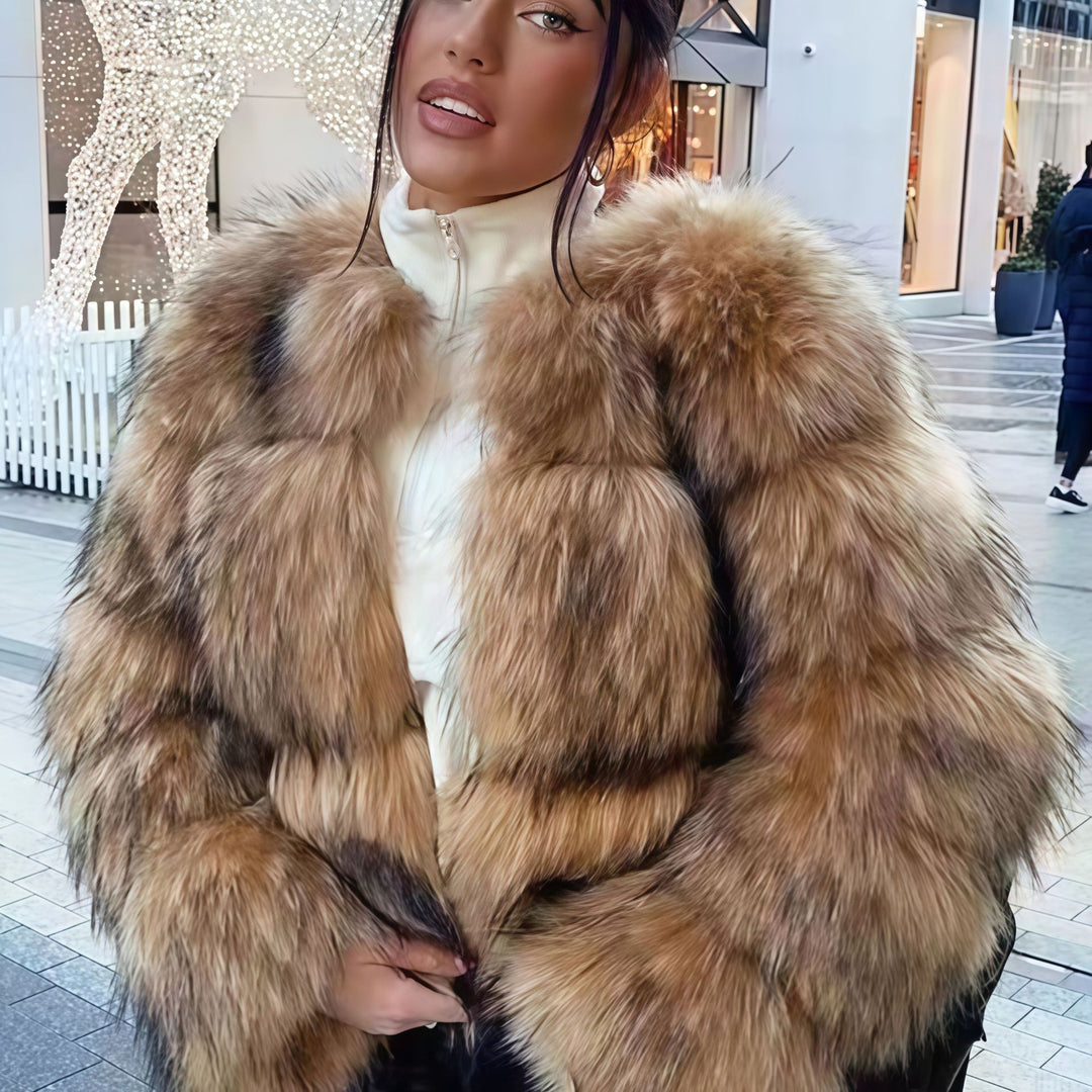 Ladies Lune London Faux Fur Jacket