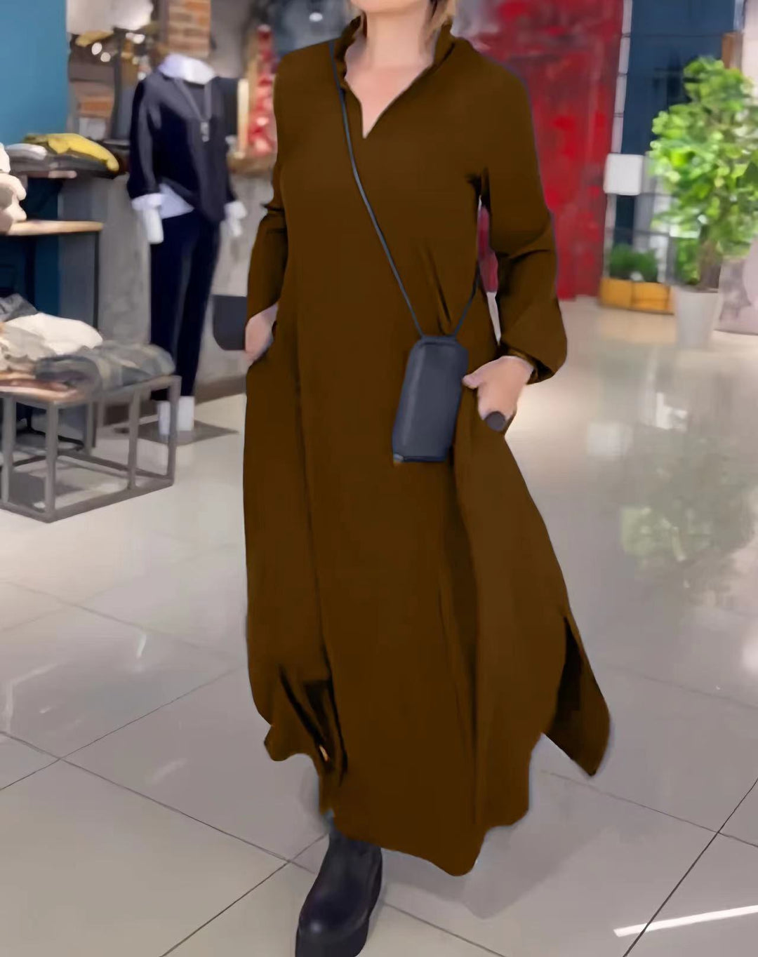 Shirt dress for women with practical side pockets and fluid cut Lune London