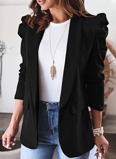 Elegant blazer jacket for women with puff sleeves and stylish pockets Lune London