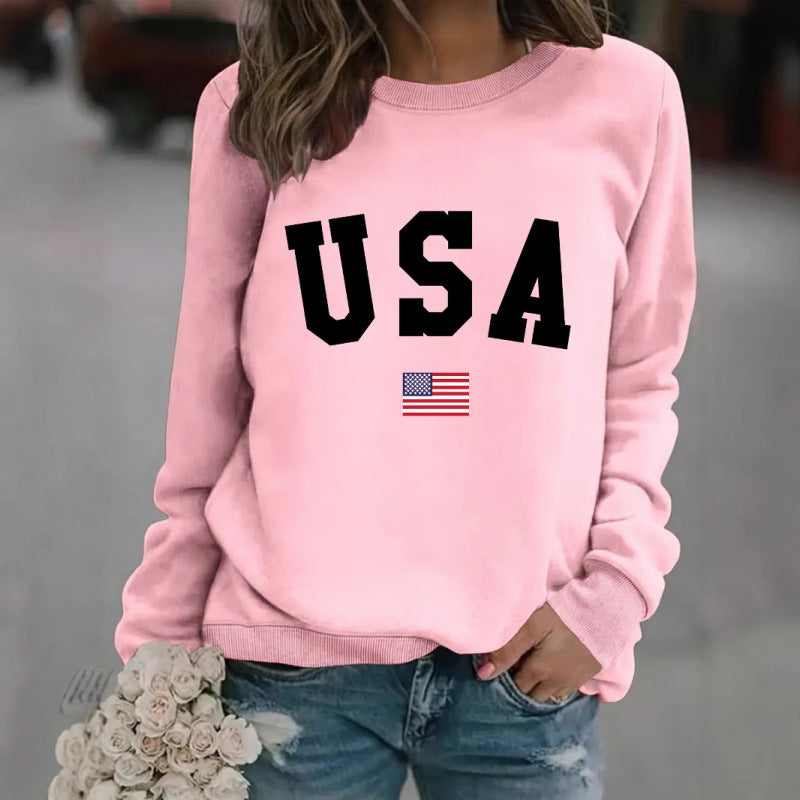Women's sweatshirt with modern USA statement and cozy fit Lune London