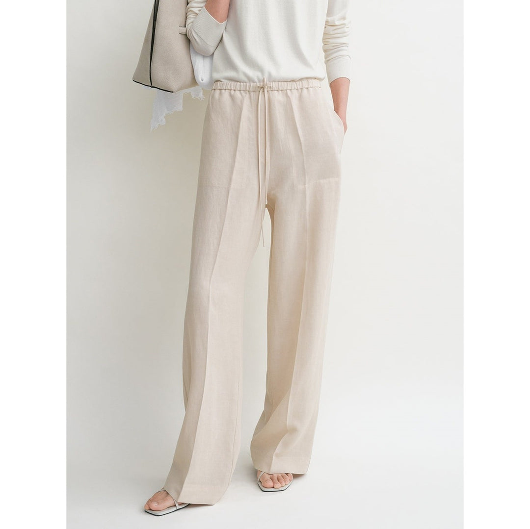 Ladies casual jersey pants with elastic waistband Lune London