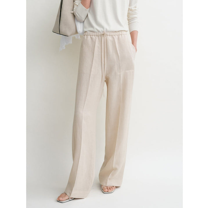 Ladies casual jersey pants with elastic waistband Lune London