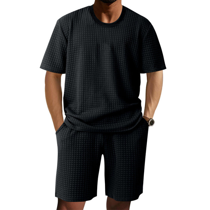 Casual short-sleeved men's set with structured design and practical pockets Lune London