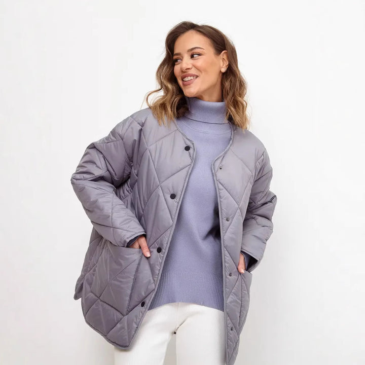 Quilted leisure jacket for women with high collar and trendy fit Lune London