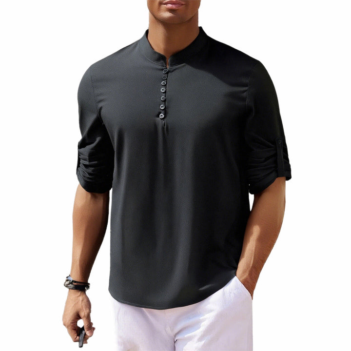 Shirt for men with modern buttons and practical rolled-up sleeves Lune London