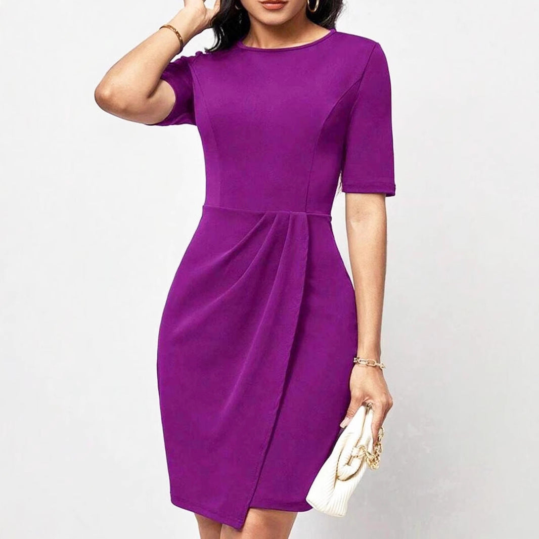 Elegant draped bodycon dress for ladies Lune London