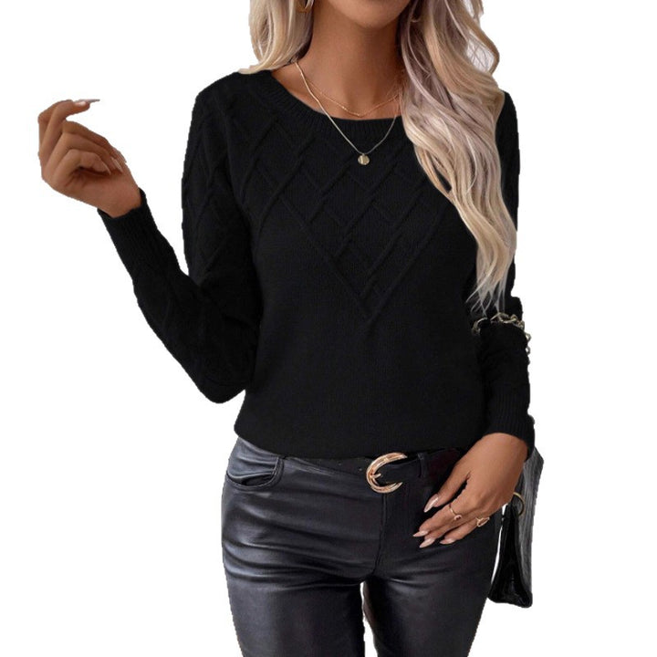Diamond pattern knitted sweater for ladies Lune London