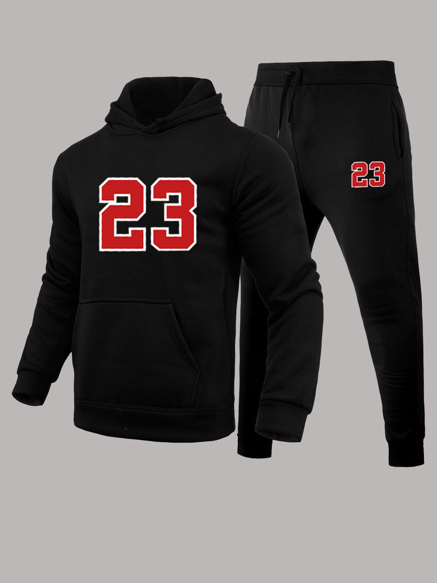 Men's hoodie and jogger set with eye-catching print and sporty fit Lune London