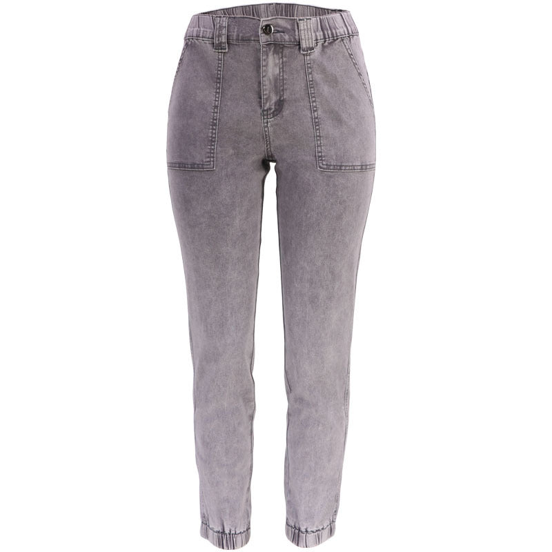 Fashion high-waisted jeans for women with elastic waist and practical side pockets Lune London
