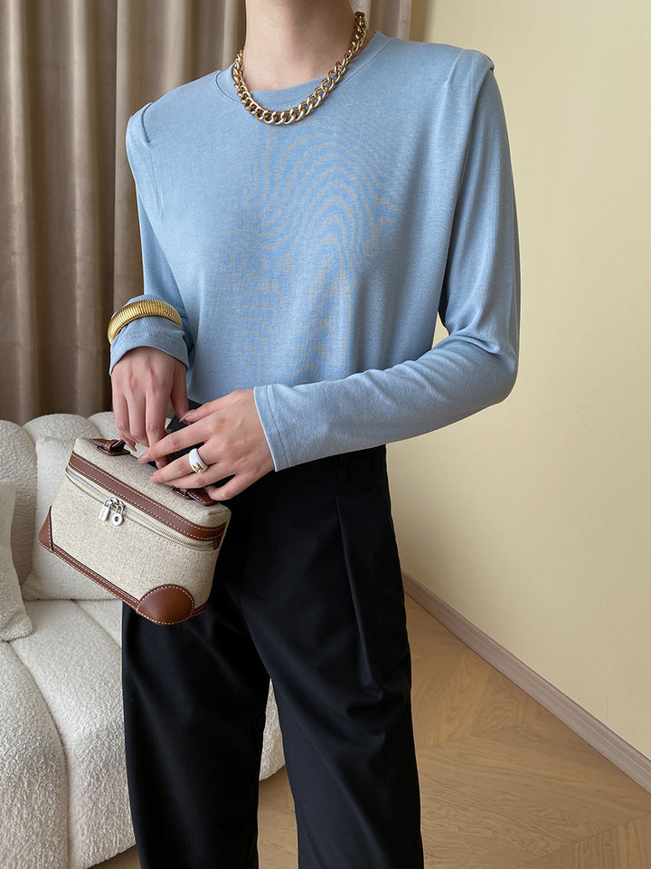 Women's Sporty Long Sleeve Shirt with Elegant Cut Chic & Stil