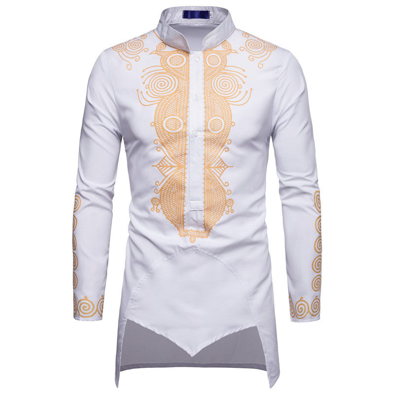 Elegant long sleeve shirt for men with an innovative ethnic design Lune London