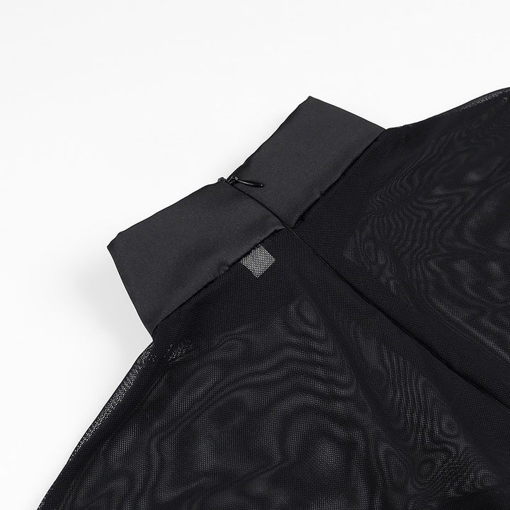 Robe élégante pour femmes avec manches transparentes et col haut Chic & Stil