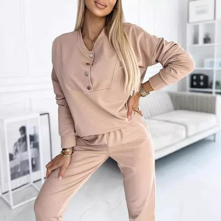 Lune London women's button-up comfortable loungewear set