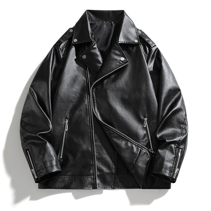 Stylish motorcycle jacket for men in faux leather Lune London