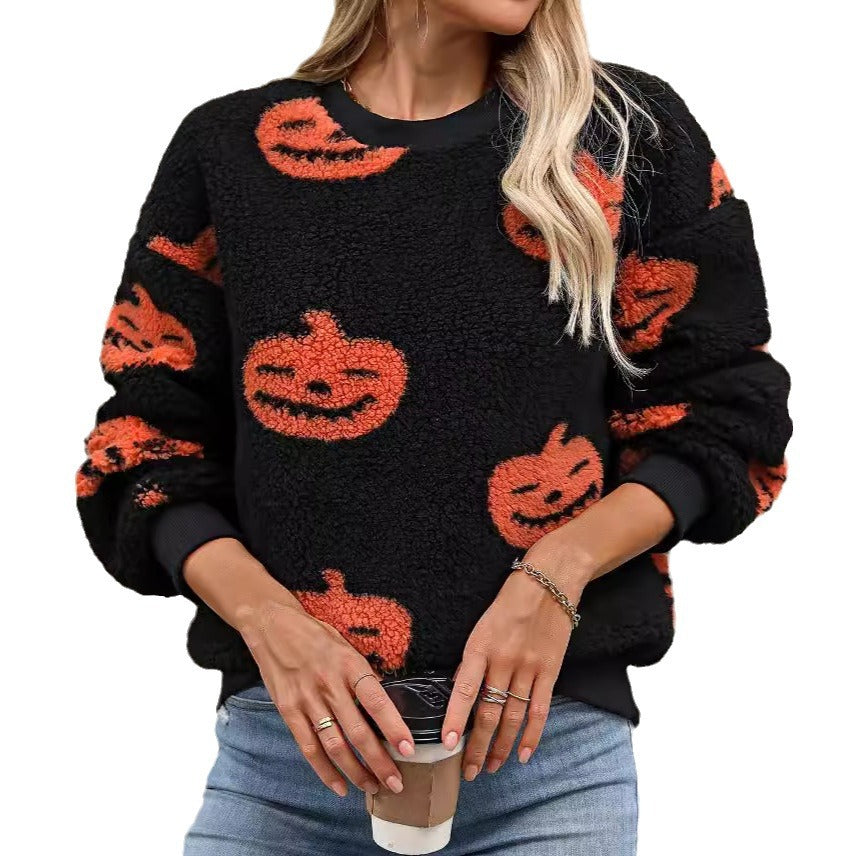 Cozy sweatshirt for ladies with Halloween Lune London pattern