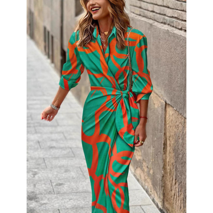 Woman Elegant Chic Wrap Dress