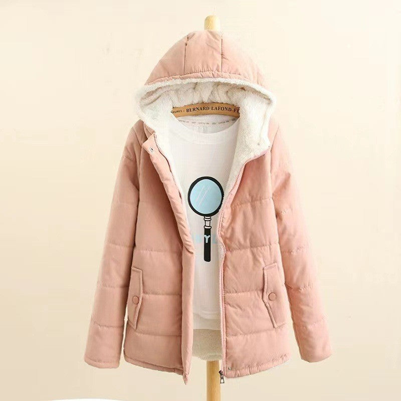 Ladies quilted winter coat with hood and warm inner lining Lune London