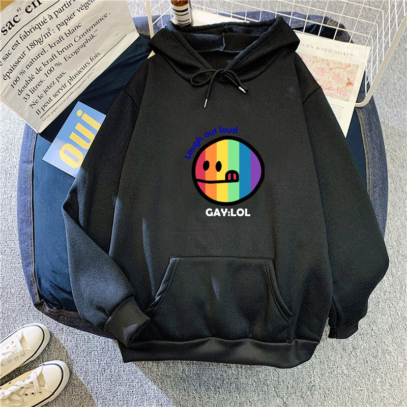Women's hoodie with colorful graphic print Chic & Stil